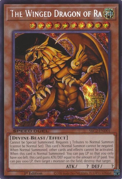 The Winged Dragon of Ra, Speed Duel: Battle City Finals SBC2-END01