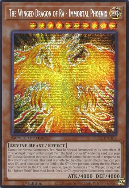 The Winged Dragon of Ra - Immortal Phoenix (PSR), Speed Duel: Battle City Finals SBC2-END02