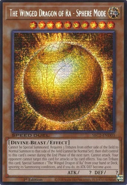 The Winged Dragon of Ra - Sphere Mode (PSR), Speed Duel: Battle City Finals SBC2-END03