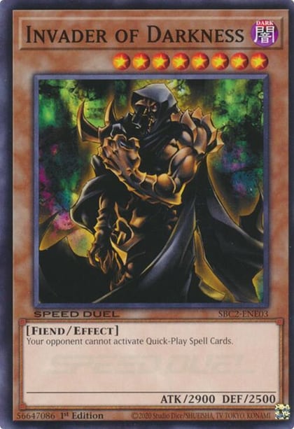 Invader of Darkness, Speed Duel: Battle City Finals SBC2-ENE03
