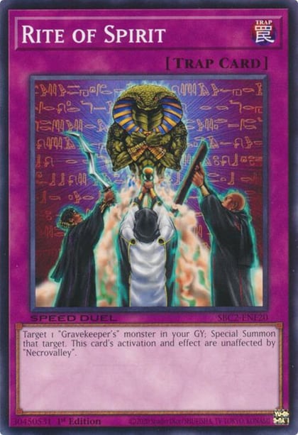 Rite of Spirit, Speed Duel: Battle City Finals SBC2-ENF20