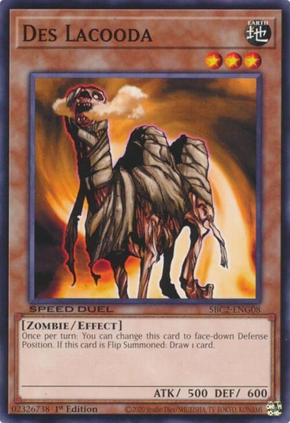 Des Lacooda, Speed Duel: Battle City Finals SBC2-ENG08