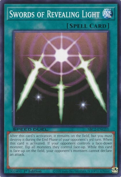 Swords of Revealing Light (SBC2-ENG11), Speed Duel: Battle City Finals SBC2-ENG11