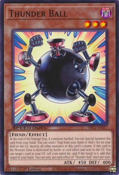 Thunder Ball, Speed Duel: Battle City Finals SBC2-ENI17