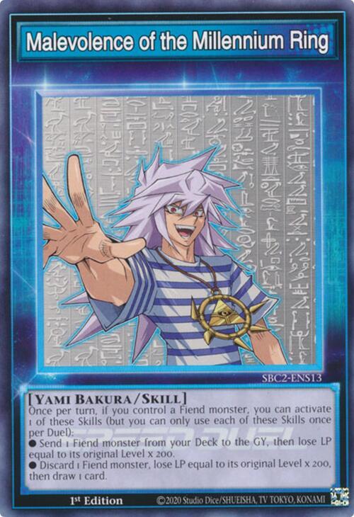 Malevolence of the Millennium Ring, Speed Duel: Battle City Finals SBC2-ENS13