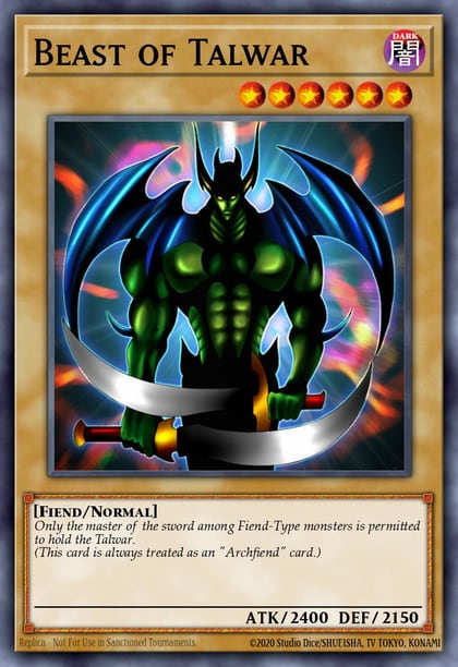 Beast of Talwar, Speed Duel: Battle City Box SBCB-EN111