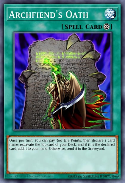 Archfiend's Oath, Speed Duel: Battle City Box SBCB-EN190