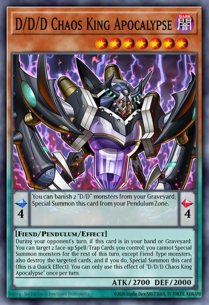 D/D/D Chaos King Apocalypse, Structure Deck: Pendulum Domination SDPD-EN001