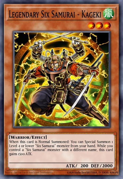 Legendary Six Samurai - Kageki, Structure Deck: Samurai Warlords SDWA-EN018