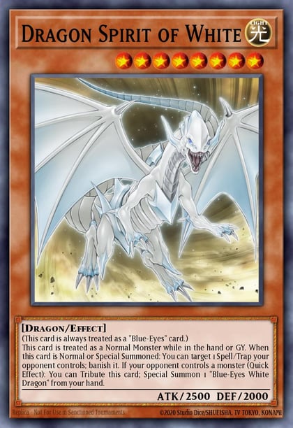Dragon Spirit of White (Unlimited Misprint), Structure Deck: Blue-Eyes White Destiny SDWD-EN008