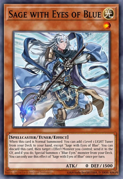 Sage with Eyes of Blue (Unlimited Misprint), Structure Deck: Blue-Eyes White Destiny SDWD-EN013