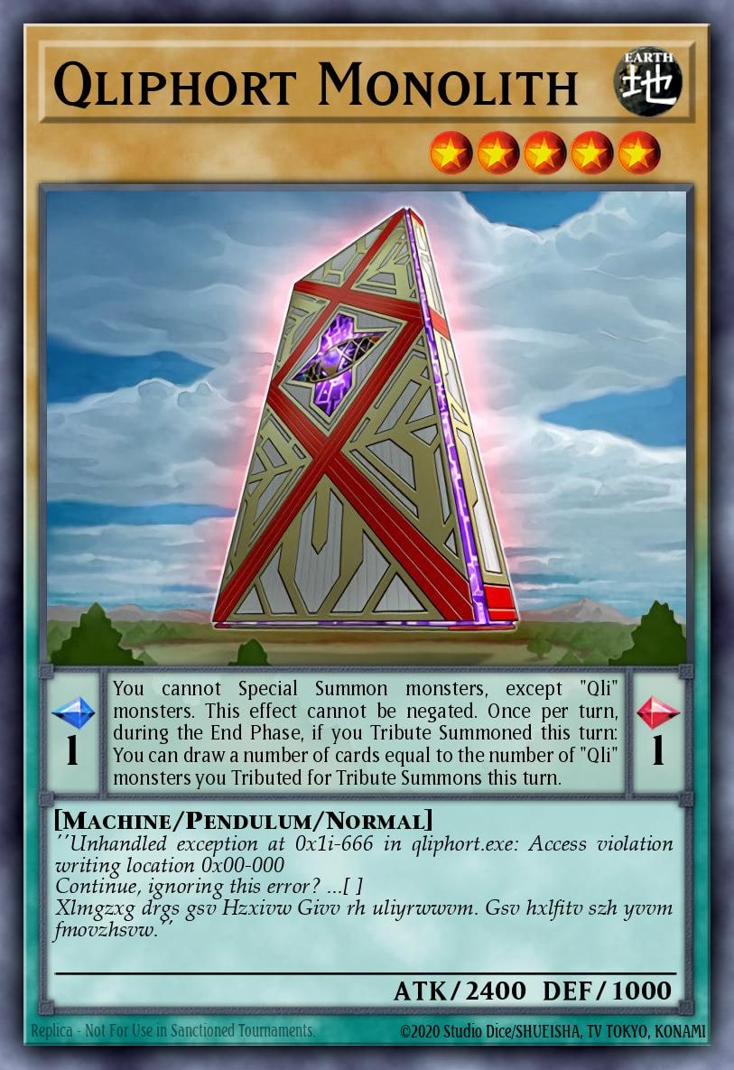 Qliphort Monolith, Secrets of Eternity SECE-EN020