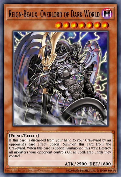 Reign-Beaux, Overlord of Dark World, Speed Duel GX: Duelists of Shadows SGX3-ENI14
