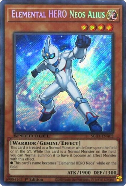 Elemental HERO Neos Alius (Secret Rare), Speed Duel GX: Midterm Destruction SGX4-ENA02