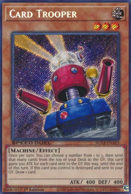 Card Trooper (Secret Rare), Speed Duel GX: Midterm Destruction SGX4-ENA03
