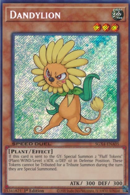 Dandylion (Secret Rare), Speed Duel GX: Midterm Destruction SGX4-ENA05