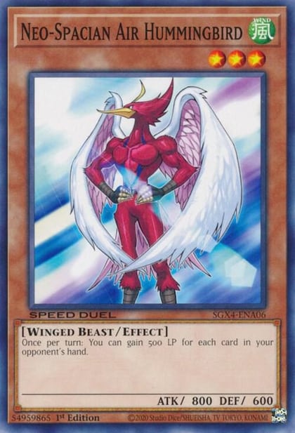 Neo-Spacian Air Hummingbird, Speed Duel GX: Midterm Destruction SGX4-ENA06
