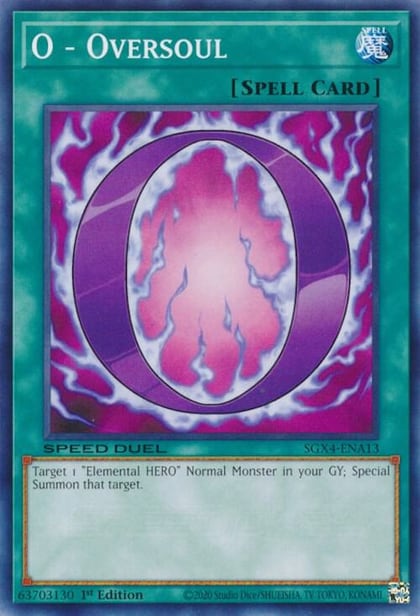 O - Oversoul, Speed Duel GX: Midterm Destruction SGX4-ENA13