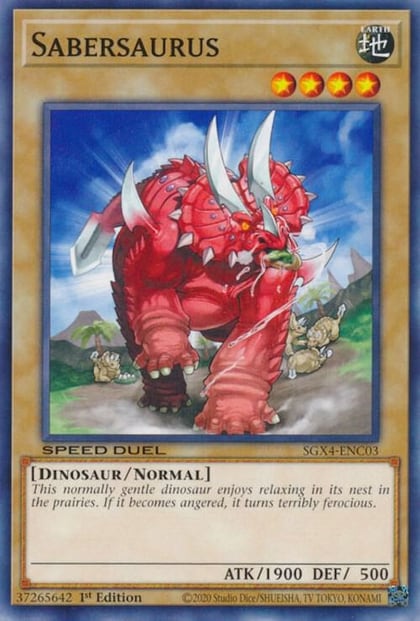 Sabersaurus, Speed Duel GX: Midterm Destruction SGX4-ENC03