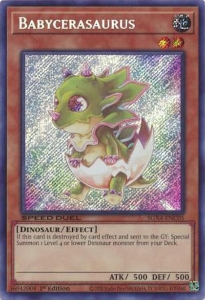 Babycerasaurus (Secret Rare), Speed Duel GX: Midterm Destruction SGX4-ENC05