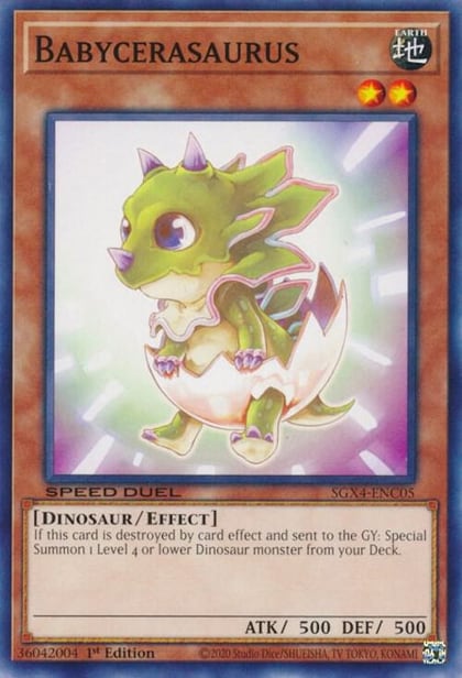 Babycerasaurus, Speed Duel GX: Midterm Destruction SGX4-ENC05