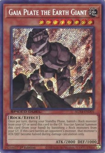 Gaia Plate the Earth Giant (Secret Rare), Speed Duel GX: Midterm Destruction SGX4-END01