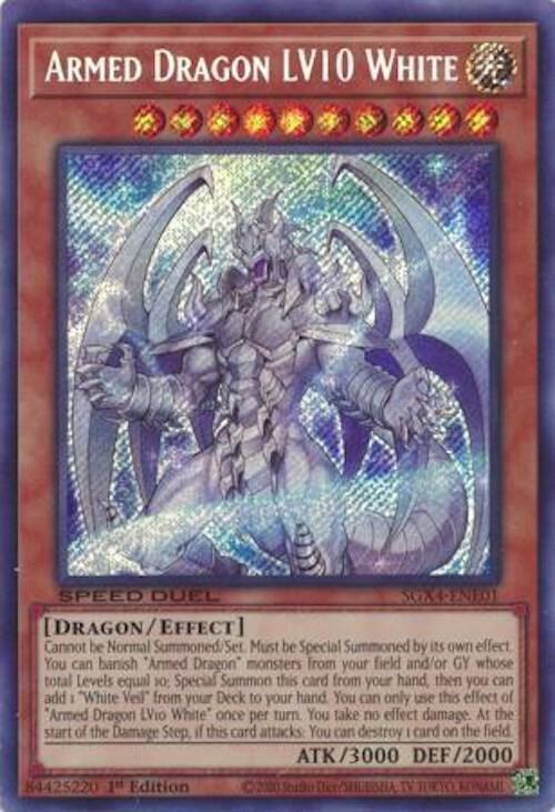 Armed Dragon LV10 White (Secret Rare), Speed Duel GX: Midterm Destruction SGX4-ENE01