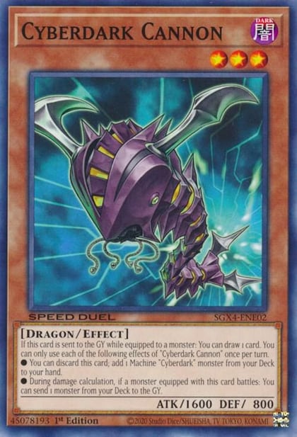 Cyberdark Cannon, Speed Duel GX: Midterm Destruction SGX4-ENE02
