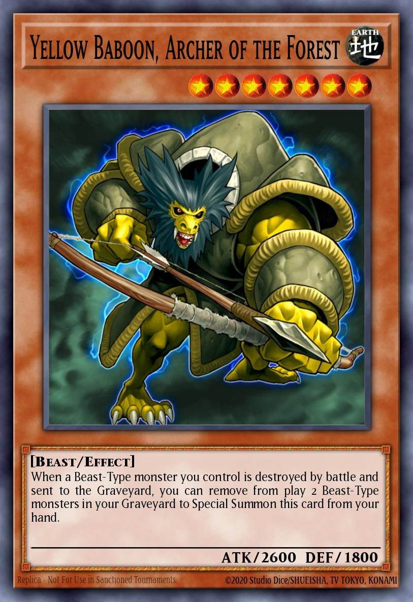 Yellow Baboon, Archer of the Forest, Stardust Overdrive SOVR-EN084