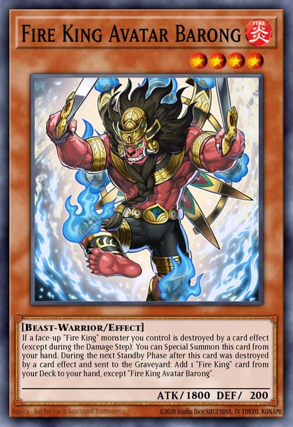 Fire King Avatar Barong, Structure Deck: Fire Kings SR14-EN005
