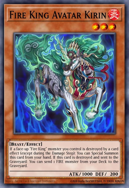 Fire King Avatar Kirin, Structure Deck: Fire Kings SR14-EN007