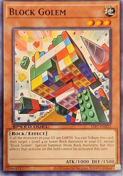 Block Golem, Speed Duel: Tournament Pack 7 STP7-EN022