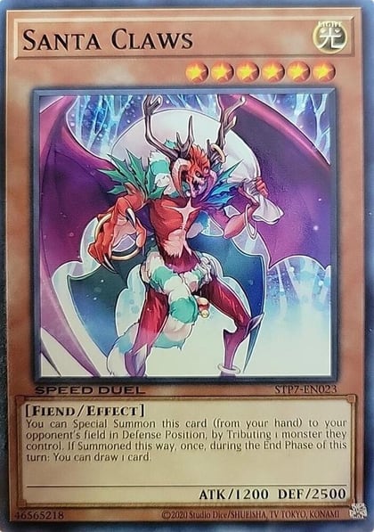 Santa Claws, Speed Duel: Tournament Pack 7 STP7-EN023
