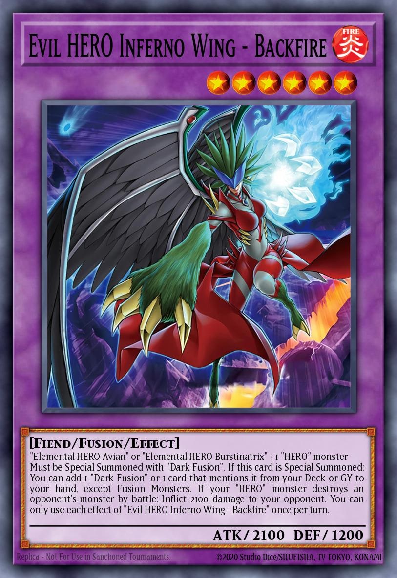 Evil HERO Inferno Wing - Backfire, Supreme Darkness SUDA-EN032