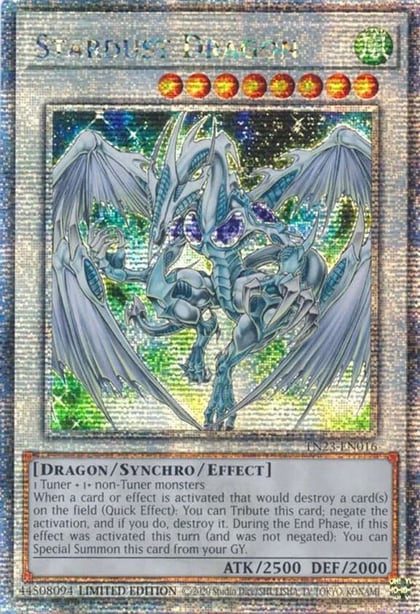 Stardust Dragon (Quarter Century Secret Rare), 25th Anniversary Tin: Dueling Heroes TN23-EN016