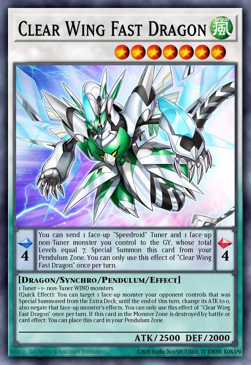 Clear Wing Fast Dragon, Yu-Gi-Oh! ARC-V Promo Cards YA02-EN001