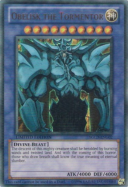 Obelisk the Tormentor, King of Games: Yugi's Legendary Decks YGLD-ENG02