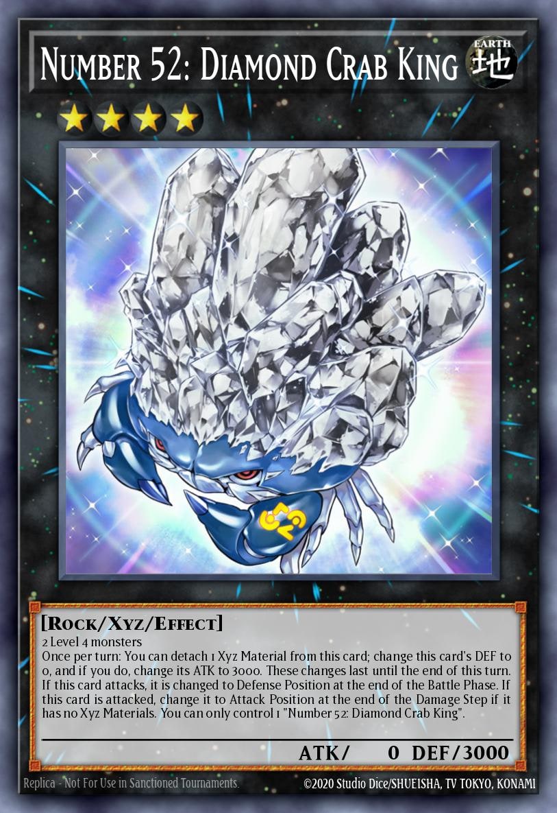 Number 52: Diamond Crab King, Yu-Gi-Oh! ZEXAL Manga Promotional Cards YZ06-EN001